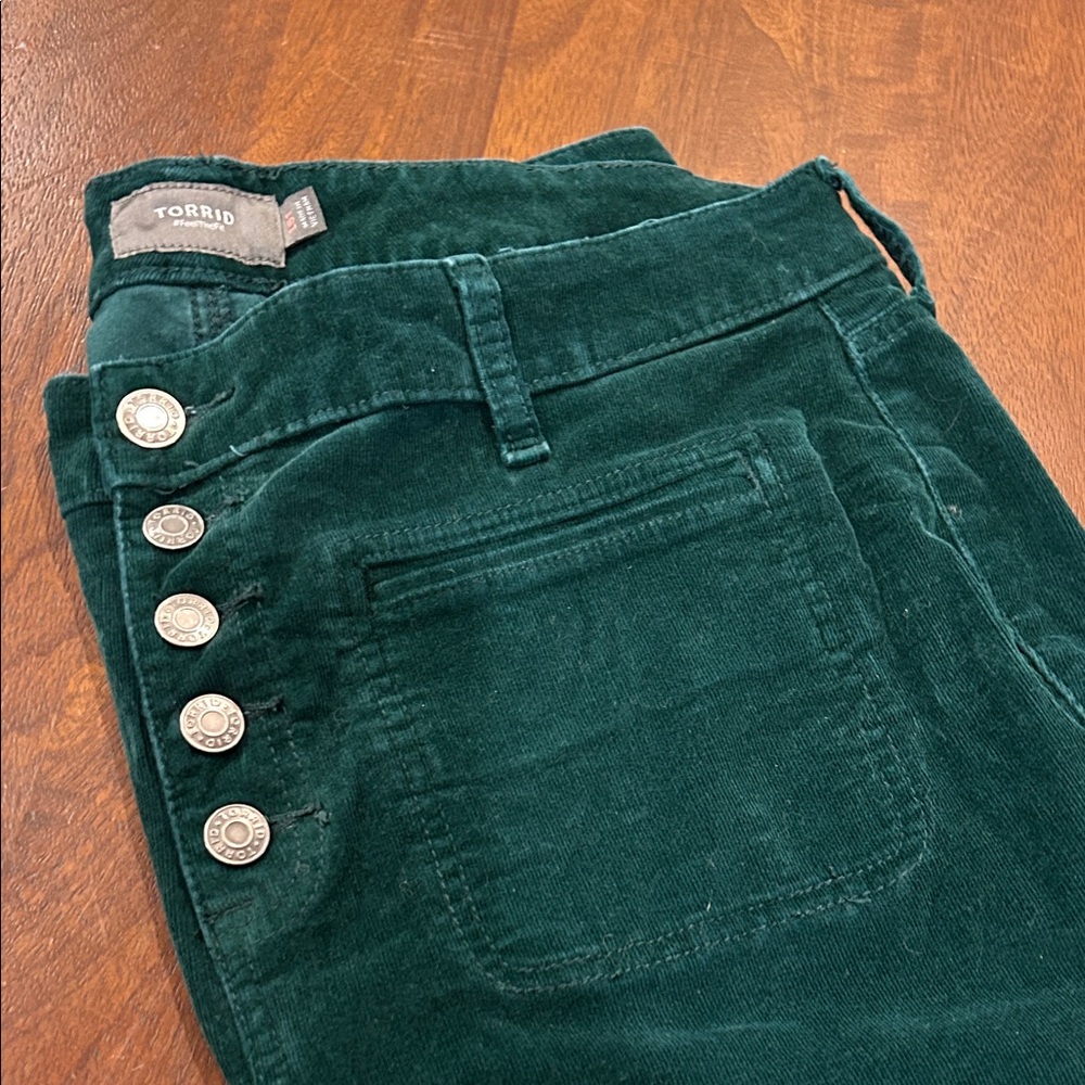 Torrid Dark Green Corduroy Pants